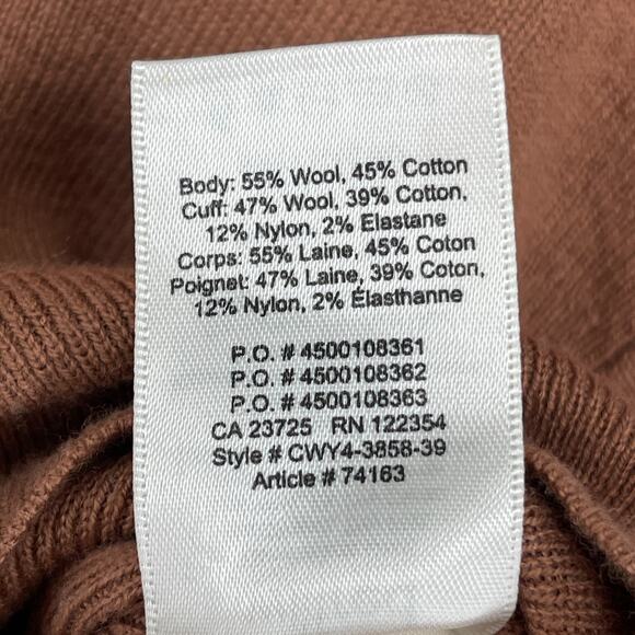 WILFRED ARITZIA Sweater XS Rebecca Turtleneck Cropped Wool Blend Pullover Brown - Picture 11 of 14